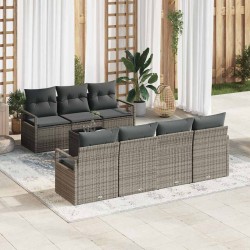 Sonata H Градински Софа Комплект с възглавница 8 pcs Сив 55 x 55 x 37 см - Canapele și bănci de grădină