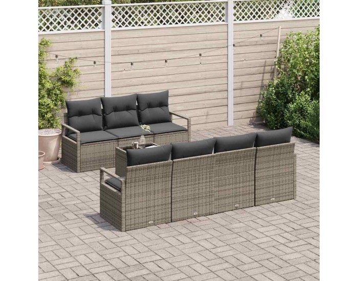 Sonata H Градински Софа Комплект с възглавница 8 pcs Сив 55 x 55 x 37 см