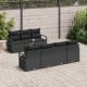 Sonata H Градински Софа Комплект 8 pcs Черно 55 x 55 x 37 см