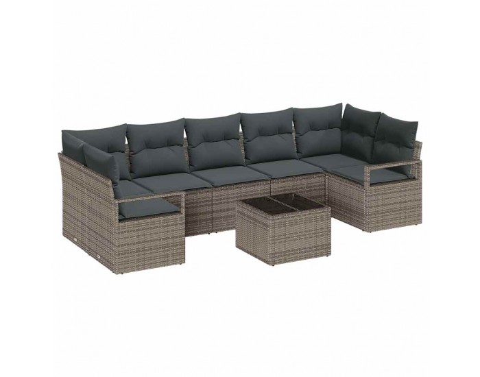 Sonata H Градински Софа Комплект с възглавница 8 pcs Сив 55 x 55 x 37 см