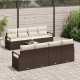 Sonata H Градински Софа Комплект 9 pcs Кафяв и Кремав 55 x 55 x 37 см