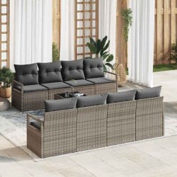 Sonata H Градински Софа Комплект с възглавница 9 pcs Сив 55 x 55 x 37 см - Canapele și bănci de grădină