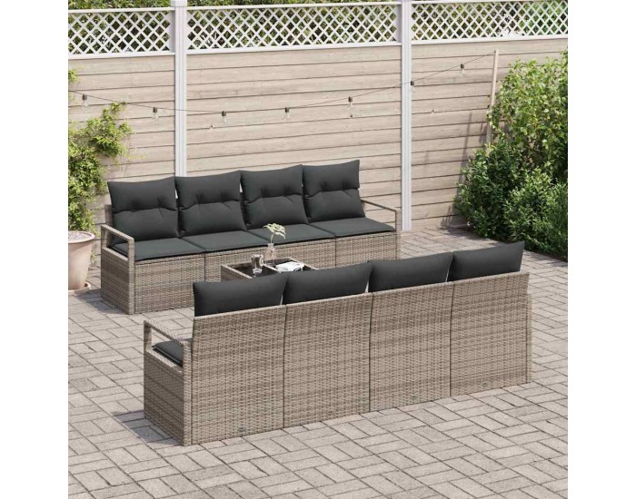Sonata H Градински Софа Комплект с възглавница 9 pcs Сив 55 x 55 x 37 см