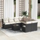 Sonata H Градински Софа Комплект 9 pcs Черен и кремав 55 x 55 x 37 см