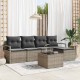 Sonata Set de canapea 6 buc. Gri deschis poliratan