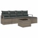 Sonata Set de canapea 6 buc. Gri deschis poliratan