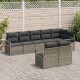 Sonata H Градински Софа Комплект с възглавница със съхранение 8 pcs Сив