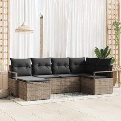 Sonata H Градински Софа Комплект с възглавница със съхранение 6 pcs Сив - Canapele și bănci de grădină