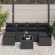 Sonata H Градински Софа Комплект с възглавница 7 pcs Черно