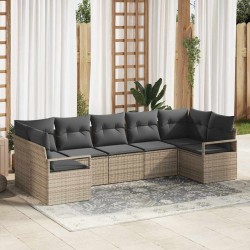 Sonata H Градински Софа Комплект с възглавница със съхранение 7 pcs Сив - Canapele și bănci de grădină