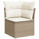 Sonata Set de canapele pentru grădină 9 buc. Bej și Alb poliratan