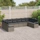 Sonata H Градински Софа Комплект с възглавница със съхранение 10 pcs Сив