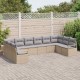 Sonata H Градински Софа Комплект с възглавница 10 pcs Бежов и Светло Сив