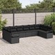 Sonata H Градински Софа Комплект с възглавница 10 pcs Черно