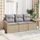 Sonata Set de canapele pentru grădină 3 buc. Beige și gri deschis