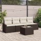 Sonata H Градински Софа Комплект 5 pcs Кафяв и Кремав 55 x 55 x 37 см