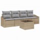 Sonata H Градински Софа Комплект 5 pcs Бежово и сиво 55 x 55 x 37 см
