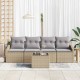 Sonata H Градински Софа Комплект 5 pcs Бежово и сиво 55 x 55 x 37 см