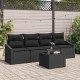 Sonata H Градински Софа Комплект 5 pcs Черно 55 x 55 x 37 см