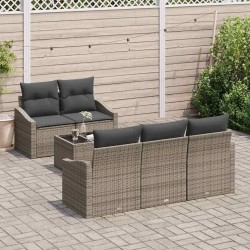 Sonata H Градински Софа Комплект с възглавница 6 pcs Сив 55 x 55 x 37 см - Canapele și bănci de grădină