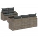 Sonata H Градински Софа Комплект с възглавница 6 pcs Сив 55 x 55 x 37 см