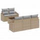 Sonata H Градински Софа Комплект 6 pcs Бежово и сиво 55 x 55 x 37 см