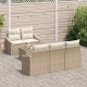 Sonata H Градински Софа Комплект 6 pcs Бежов и кремав 55 x 55 x 37 см