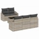 Sonata H Градински Софа Комплект 6 pcs Светло сиво и тъмно сиво