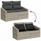 Sonata H Градински Софа Комплект 6 pcs Светло сиво и тъмно сиво