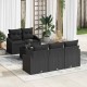 Sonata H Градински Софа Комплект 6 pcs Черно 55 x 55 x 37 см
