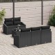 Sonata H Градински Софа Комплект 6 pcs Черно 55 x 55 x 37 см
