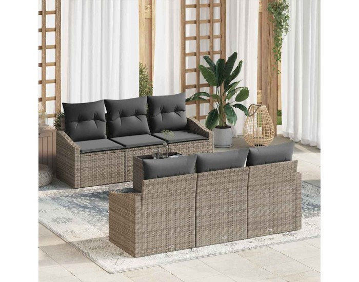 Sonata H Градински Софа Комплект с възглавница 7 pcs Сив 55 x 55 x 37 см