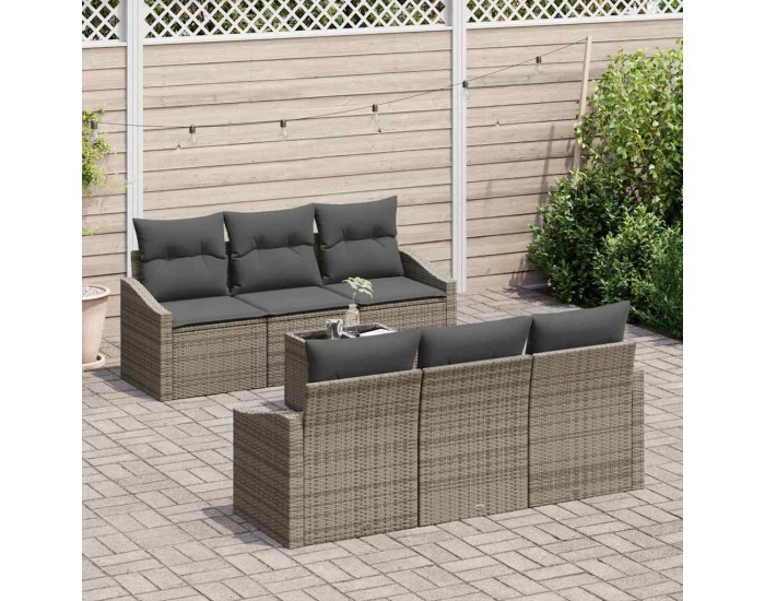 Sonata H Градински Софа Комплект с възглавница 7 pcs Сив 55 x 55 x 37 см