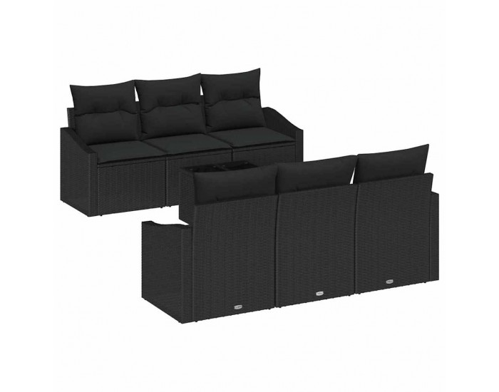 Sonata H Градински Софа Комплект 7 pcs Черно 55 x 55 x 37 см