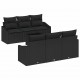 Sonata H Градински Софа Комплект 7 pcs Черно 55 x 55 x 37 см