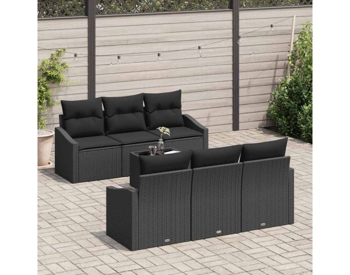 Sonata H Градински Софа Комплект 7 pcs Черно 55 x 55 x 37 см