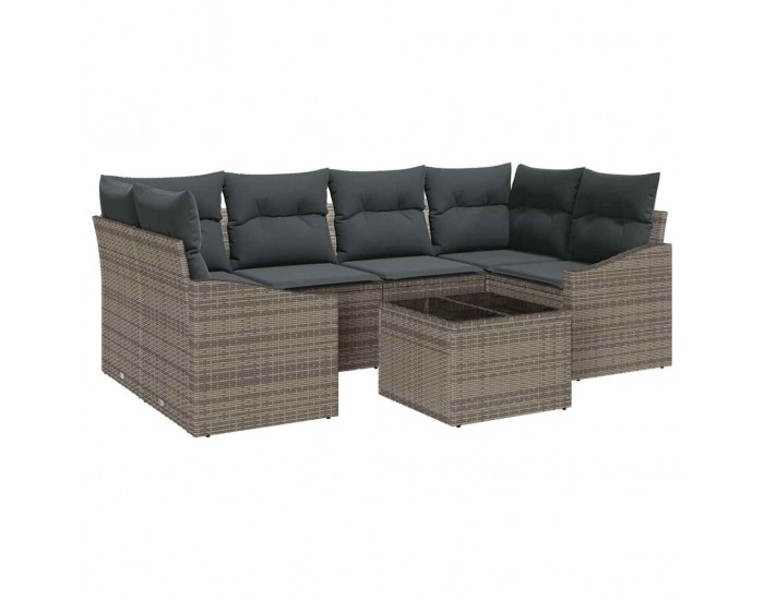 Sonata H Градински Софа Комплект с възглавница 7 pcs Сив 55 x 55 x 37 см
