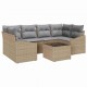 Sonata H Градински Софа Комплект 7 pcs Бежово и сиво 55 x 55 x 37 см