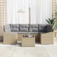 Sonata H Градински Софа Комплект 7 pcs Бежово и сиво 55 x 55 x 37 см