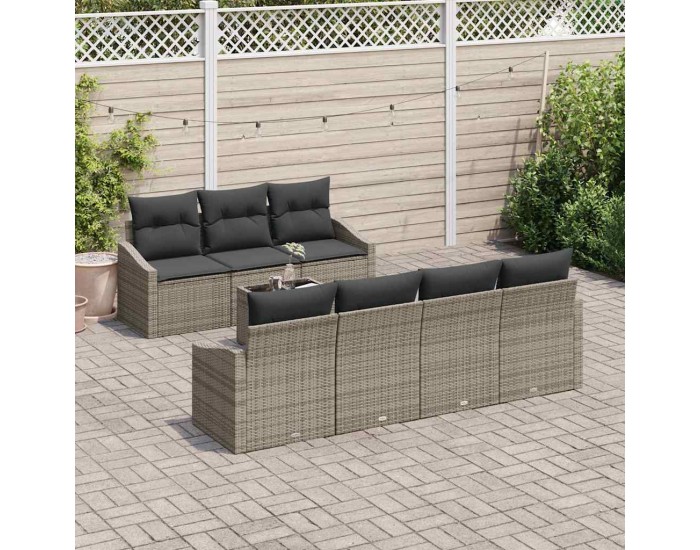 Sonata H Градински Софа Комплект с възглавница 8 pcs Сив 55 x 55 x 37 см