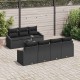 Sonata H Градински Софа Комплект 8 pcs Черно 55 x 55 x 37 см