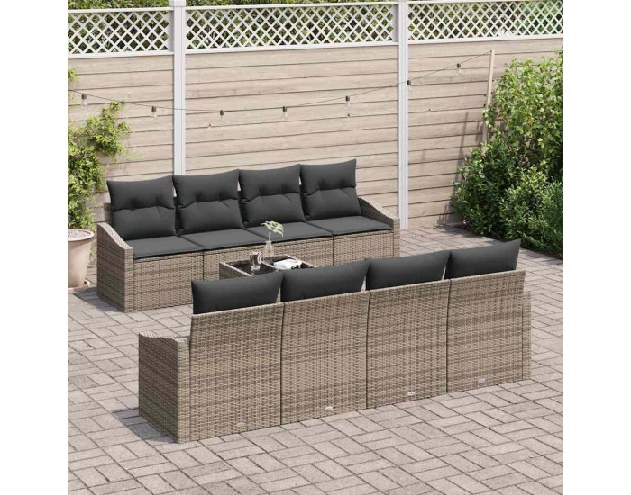 Sonata H Градински Софа Комплект с възглавница 7 pcs Сив 55 x 55 x 37 см