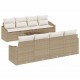 Sonata H Градински Софа Комплект 7 pcs Бежов и кремав 55 x 55 x 37 см