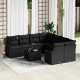 Sonata H Градински Софа Комплект 9 pcs Черно 55 x 55 x 37 см