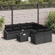 Sonata H Градински Софа Комплект 9 pcs Черно 55 x 55 x 37 см