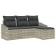 Sonata Set de canapea 4 buc. Gri deschis poliratan