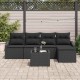 Sonata H Комплект за хранене в градината с възглавница 6 pcs Черно