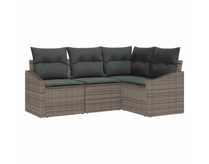 Sonata H Комплект за хранене в градината с възглавница 4 pcs Сив