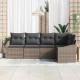 Sonata H Комплект за хранене в градината с възглавница 5 pcs Сив