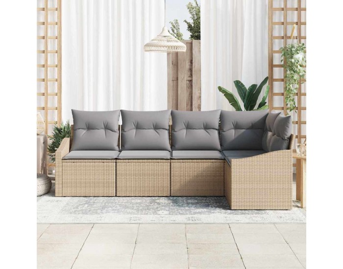 Sonata H Комплект за хранене в градината 5 pcs Бежов и Светло Сив